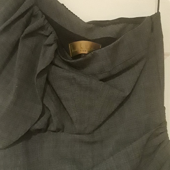 Nicole miller asymmetrical grey dress size 6 - Picture 3 of 5